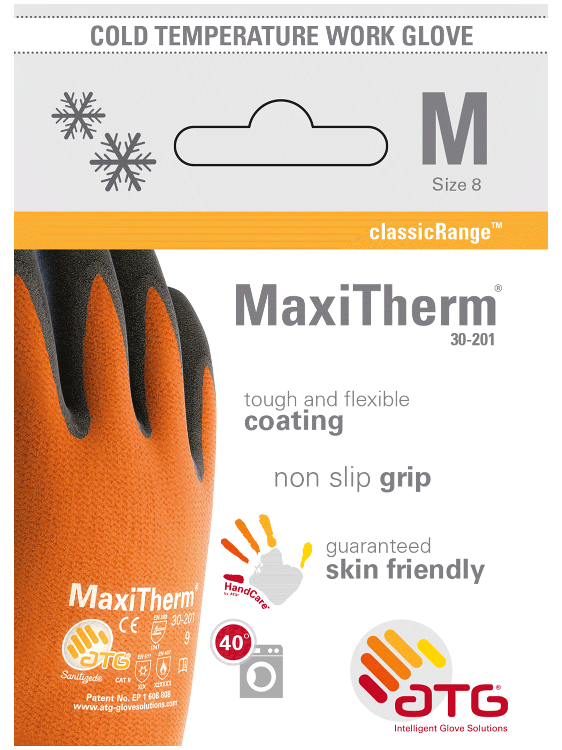 30-201 MaxiTherm® Palm Coated Thermal Lined Glove Retail main image